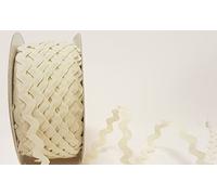 Bertie's Bows Ivory 13mm RIC Rac Trim on a 3m Length (Cut from a roll and Presented on a Ribbon Card)