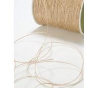Bertie's Bows May Arts Jute 1mm Cord String on a 10m Length (N.B This is Cut from a roll and Presented on a Ribbon Card) (Natural)