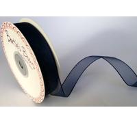 Bertie's Bows Navy Blue Sheer Organza 16mm Ribbon on a 30m Roll