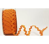 Bertie's Bows Orange 13mm RIC Rac Trim on a 3m Length (Cut from a roll and Presented on a Ribbon Card)