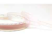 Bertie's Bows Pale Pink Sheer Organza 6mm Ribbon on a 30m Roll