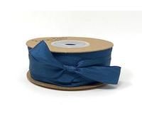Berties' Bows Petrol Blue 13mm 100% Natural Silk Ribbon on a 3m Length (N.B. This is a Cut from a roll, Presented on a Ribbon Card)