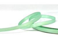 Bertie's Bows Pretty Pastel Green Double-face Satin 6mm Ribbon on a 5m Length (N.B. This is a Cut from a roll, Presented on a Ribbon Card)