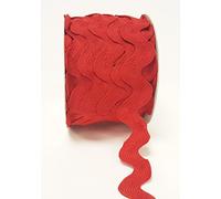 Bertie's Bows Red 32mm RIC Rac Trim on a 3m Length (Cut from a roll and Presented on a Ribbon Card)