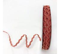 Bertie's Bows Red & Gold 6mm RIC Rac on 3m Length (N.B. This is a Cut from a roll, Presented on a Ribbon Card)