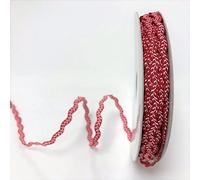 Bertie's Bows Red & White 6mm RIC Rac on 3m Length (N.B. This is a Cut from a roll, Presented on a Ribbon Card)