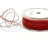 Bertie's Bows Russet Red Jute 1mm Cord on a 200m Roll
