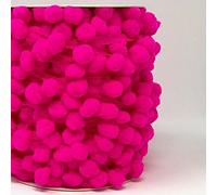 Bertie's Bows Shocking Pink 10mm Pom Pom Trim by on a 3m Length