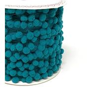 Bertie's Bows Teal 10mm Diameter pom pom Trim Sold on a 25m Roll