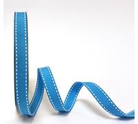 Berties' Bows Turquoise Blue 13mm Saddle Stitch Ribbon on a 20m Roll
