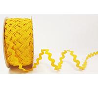 Bertie's Bows Yellow 13mm RIC Rac Trim on a 3m Length (Cut from a roll and Presented on a Ribbon Card)