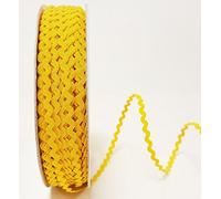 Bertie's Bows Yellow 5mm RIC Rac Trim on a 3m Length (Cut from a roll and Presented on a Ribbon Card)