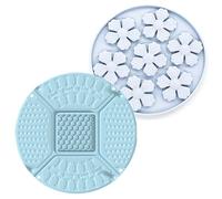 Bertifive Silicone Lick Mat for Dogs Cats Licking Mat Dog Slow Feeder Pack of 2 Mat Grey & Blue