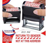 Bertiveny Return to Sender Stamps Self Inking Personalized Stamps for Business Supplies Custom Rubber Business for Return to Sender,Return Address Stamps Red Ink(Return to Sender Not at This Address)