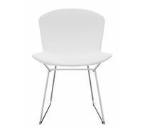 Bertoia Plastic Side Chair chair WHITE / CHROME Knoll International SINGLE PIECES
