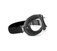 BERTONI Motorcycle Goggles Vintage Aviator Style - Mat Black - AF195 Motorbike Helmets Goggles (Photochromic Lenses)