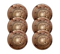 Bertoni Set of 6 Round American Placemats Diameter 33 cm for Kitchen and Dining