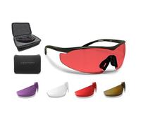 BERTONI Shooting Glasses with 4 Interchangeable AntiFog Lenses Carrying Case - SH898 Tactical Protective Trap Safety Glasses