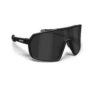 BERTONI Sport Cycling MTB Running Sunglasses for Men Women in TR90 100% UV Block mod. GEMINI (Matt Black/Shiny Black - Silver Mirror Lens)