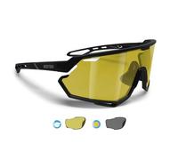 BERTONI Sport Cycling MTB Running Sunglasses for Men Women in TR90 Photochromic Polarized Yellow Wide Lens mod. ALPHA