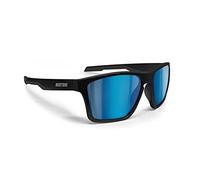 BERTONI Sport Polarized Sunglasses for Men Women in TR90 100% UV Block mod. Fulvio (Matt Black - Polarized Blue Mirror Lenses)