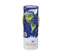 Bertoy 382873-5 Canister Puzzle and Poster, World, 200 Pieces