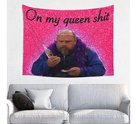 Bertram On My Queen Tapestry Tapestry Aesthetic Tapestrys 29x38in Funny Meme Tapestries Wall Hanging Art Poster For Bedroom Living Room