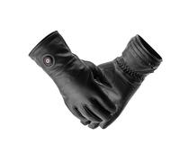 BERTSCHAT Heated Leather Gloves Men & Women - Winter Gloves - Battery Gloves Waterproof Windproof Touchscreen - Outdoor Sports & Work | USB (3,000 mAh, M)