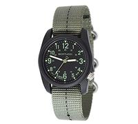 Bertucci 11040 DX3 Field Resin Dash-Striped Drab Green Nylon Strap Black Dial Watch