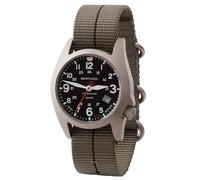 Bertucci Men's 41 mm Titanium Solar Field Watch - A-7TS Solar, Black Dial, Ghost Gray™ Nylon Band, 200 M Water Resistant