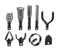BERVONTA 9 Piece Drain Snake Drill Attachment Set Drain Auger Root Cutter