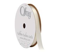 Berwick 061534 3/8" Wide Single Face Satin Ribbon, Antique White Ivory, 6 Yds