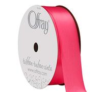 BERWICK 808076 7/8" Wide Single Face Satin Ribbon, Shocking Pink, 6 Yds