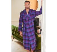British Boxers Men's Brushed Cotton Dressing Gown - Berwick Check - MEDIUM