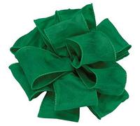 BERWICK Offray 844128 Anisha Wired Edge Ribbon, 4-Inch by 10-Yard, Forest Green