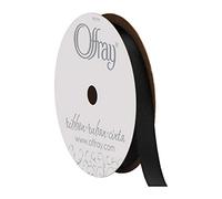 Berwick Offray Single Face Satin Craft Ribbon, 3/8-Inch x 18-Feet, Black