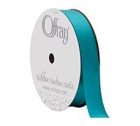Berwick Offray Single Face Satin Craft Ribbon, 5/8-Inch x 18-Feet, Tornado Blue