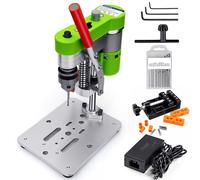 BERXOL Mini Drill Press, Benchtop Drill Press, Electric Portable Drilling Machine, CNC 795 Motor, B10 Chuck, Drill Bit and Clamp for Wooden, Metal, Jewelry DIY and Other DIY Crafts Projects, Green