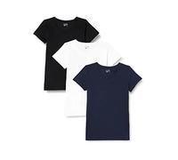 Berydale Women's BD157 T-Shirt, Black/Dark Blue/White, L (Pack of 3)