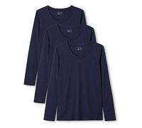 Berydale Women's BD159 Long-Sleeved Shirt, Dark Blue, XS (Pack of 3)