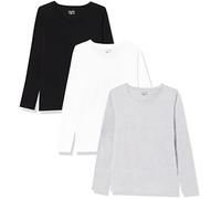 Berydale Women's BD159 Long-Sleeved Shirt, Black/Light Grey Heather/White, XL (Pack of 3)