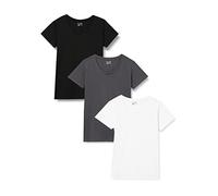 Berydale Women's BD157 T-Shirt, Black/Anthracite/White, M (Pack of 3)