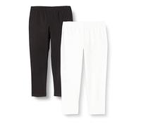 Berydale Women's 7/8 Capri Leggings in Matt 100 DEN, Black/White (Pack of 2), 2XL