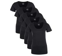 Berydale Women's BD157 T-Shirt, Black, XL (Pack of 5)