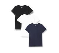 Berydale Women's BD158 T-Shirt, Black/Dark Blue/White, L (Pack of 3)