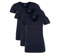 Berydale Women's BD158 T-Shirt, Blue, L (Pack of 3)