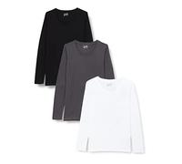 Berydale Womens Bd159 Long-sleeved Shirt, Black / Anthracite / White, XL UK