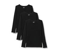 Berydale Women's BD159 Long-Sleeved Shirt, Black, L (Pack of 3)