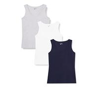 Berydale Women's BD161 Top, Dark Blue/Light Grey Heather/White, 2XL (Pack of 3)