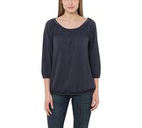 Berydale Women's Long-sleeved Shirt With Carmen Neckline, Blue, 10